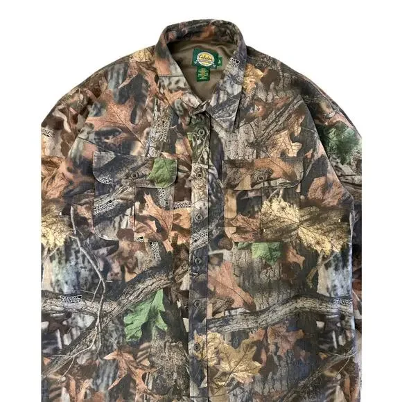 Cabelas Men’s Camo Long Sleeve Button Up Shirt Scent Lok XL Hunting Outdoors - Picture 2 of 9